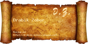 Drabik Zobor névjegykártya